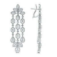 Beauvince Legacy Chandelier Earrings (8.55 ct Diamonds) in White Gold
