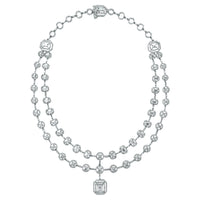Sansa Solitaire Diamond Earrings (3.41 ct Diamonds) in White Gold