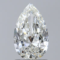 Solitaire 1.00 ct Pear Shape IVS2 GIA Diamond Pendant in White Gold