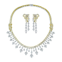 Scintilla Diamond Earrings (8.34 ct Diamonds) in Two Tone Gold