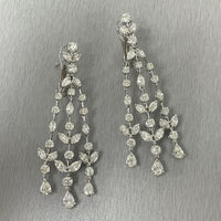 Garden of Eden Diamond Earrings (7.71 ct Diamonds) in White Gold
