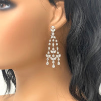 Garden of Eden Diamond Earrings (7.71 ct Diamonds) in White Gold