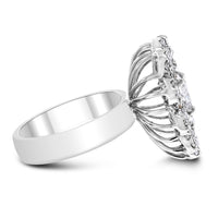 Amore Heart Diamond Earrings (5.61 ct Diamonds ) in White Gold