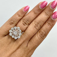 Amore Heart Diamond Ring (1.79 ct Diamonds ) in White Gold