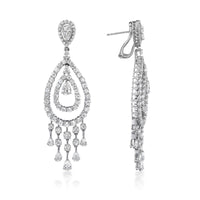 Beauvince Rain Diamond Earrings (15.01 ct Diamonds) in White Gold