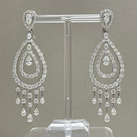 Beauvince Rain Diamond Earrings (15.01 ct Diamonds) in White Gold