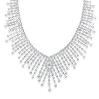 Beauvince Rain Diamond Necklace (30.13 ct Diamonds) in White Gold