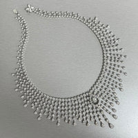 Beauvince Rain Diamond Necklace (30.13 ct Diamonds) in White Gold