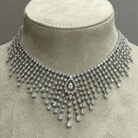 Rain Diamond Necklace (30.13 ct Diamonds) in White Gold