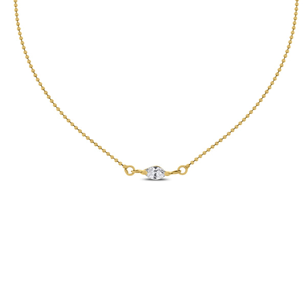 Marquise Diamond Anklet (0.26 ct Diamond) in Yellow Gold