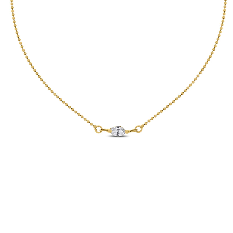 Marquise Diamond Anklet (0.26 ct Diamond) in Yellow Gold