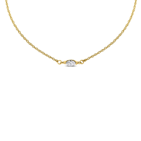 Marquise Diamond Anklet (0.34 ct Diamond) in Yellow Gold