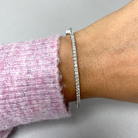 Forever Diamond Bangle (4.00 ct Diamonds) in White Gold
