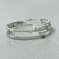 Krisha Diamond Cuff Bangle (2.45 ct Diamonds) in White Gold