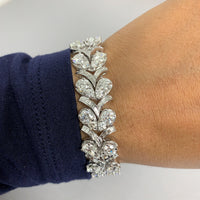 Grapevine Diamond Bracelet (16.81 ct Diamonds) in White Gold