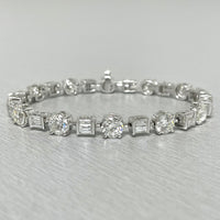 Beauvince Azea Diamond Tennis Bracelet 11.18 Carat Diamonds in White Gold