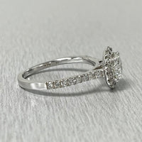 Beauvince GIA Certified 1.00 Carat Round HVS2 Halo Engagement Ring