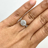 Beauvince GIA Certified 1.00 Carat Round HVS2 Halo Engagement Ring