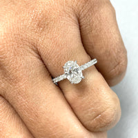 Beauvince GIA Certified 1.00 Carat Oval FSI1 Engagement Ring