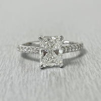 Beauvince GIA Certified 1.60 Carat Radiant HVS1 Engagement Ring in White Gold