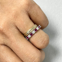 Beauvince Ruby & Diamond Almost Eternity Band (2.34 ct Gemstones)