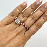 Beauvince Ruby & Diamond Almost Eternity Band (2.34 ct Gemstones)