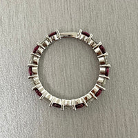 Beauvince Ruby & Diamond Almost Eternity Band (2.34 ct Gemstones)