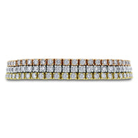 Beauvince Diamond Tennis Trinity Bracelet (10.53 ct Diamonds) in Gold