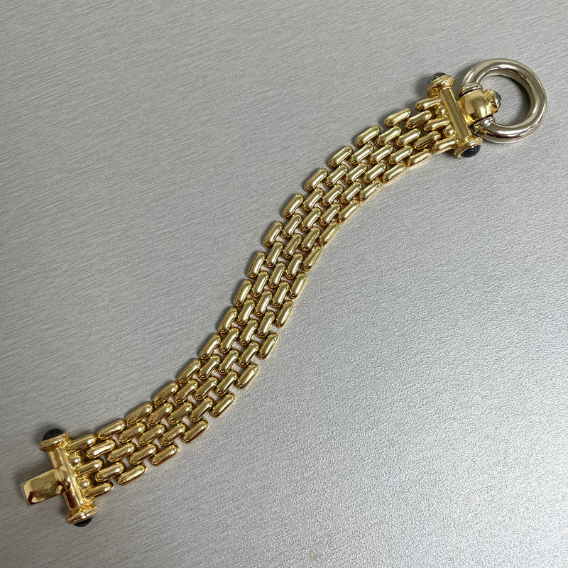 Vintage Sapphire Bolt Gold Chain Bracelet (3.00 ct Sapphires) in Yellow Gold