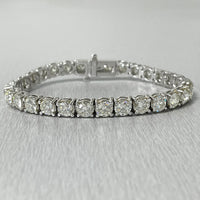 Beauvince Diamond Tennis Bracelet (14.65 ct Diamonds) in White Gold