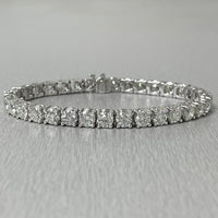 Beauvince Diamond Tennis Bracelet (15.01 ct Diamonds) in White Gold
