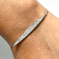 Bolo Diamond Bar Bracelet (0.96 ct Diamonds) in White Gold