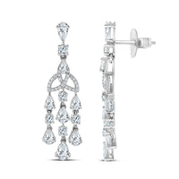 Eterna Diamond Earrings (4.21 ct Diamonds) in White Gold