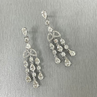 Eterna Diamond Earrings (4.21 ct Diamonds) in White Gold