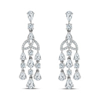 Eterna Diamond Earrings (4.21 ct Diamonds) in White Gold