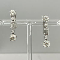 Beauvince Azea Diamond Earrings 3.71 Carat Diamonds in White Gold