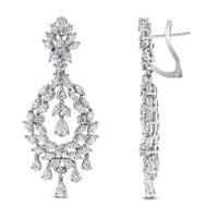 Selin Chandelier Earrings (11.18 ct Diamonds) in White Gold