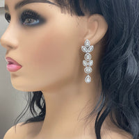 Tara Diamond Earrings (6.59 ct Diamonds) in White Gold