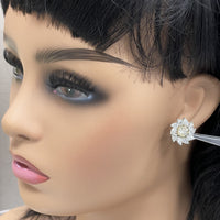 Radiance Diamond Stud Earrings (7.58 ct Diamonds) in Platinum & Gold