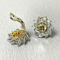 Radiance Diamond Stud Earrings (7.58 ct Diamonds) in Platinum & Gold
