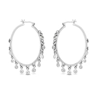 Sway Diamond Hoops (0.66 ct Diamonds) in White Gold