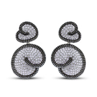 Whirls of Love Diamond Earrings (17.49 ct Diamonds) in Gold