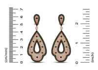 Enya Black & White Diamond Earrings (7.95 ct Diamonds) in Rose Gold