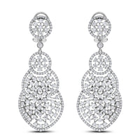 Beauvince Diane Diamond Earrings (9.00 ct Diamonds) in White Gold