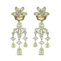 Champagne Moon Diamond Earrings (23.16 ct Diamonds) in White Gold