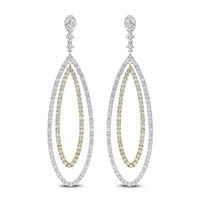 Serena Loop Diamond Earrings (6.84 ct Diamonds) in Gold