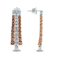 Lisa Rose Diamond Earrings (4.89 ct Diamonds) in Gold