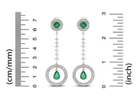 Clara Emerald & Diamond Earrings (10.01 ct Emeralds & Diamonds) in White Gold
