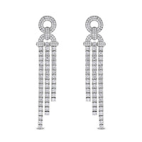 Destiny Diamond Earrings (4.31 ct Diamonds) in White Gold