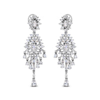 Beauvince Shanaya Diamond Earrings (11.74 ct Diamonds) in White Gold